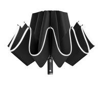 Lejorain Folding Reverse LED Umbrella - Upside Down Reflective Umbrellas Compact Inverted Travel Windproof Umbrella Auto Open Close for Rain