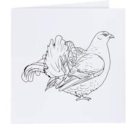'Lek Black Grouse' Blank Greeting Card (GC00063229)
