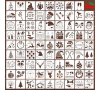 Lekabee 80 Pcs Christmas Stencils for Painting on Wood