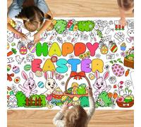 Lekabee Easter Coloring Poster, Crafts, Essentials Coloring Easter Games Activities Gifts Poster Banner Table Cover for Holiday Family School Party Decor