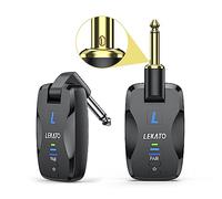 LEKATO 2.4GHz Guitar Wireless System Designed with Slient Plug, Wireless Guitar Transmitter Receiver, Rechargeable Cordless Digital Audio Guitar Bass System for Electric Instruments Bass Violin