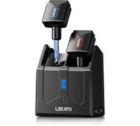 LEKATO 5.8Ghz Guitar Wireless System with Charging Box for Electric Guitar Bass Audio Wireless Guitar Transmitter and Receiver with 4 Channels Wireless for Guitar Rechargeable Wireless Guitar System