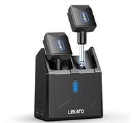 LEKATO 5.8GHz Wireless Guitar System with Charging Case, Wireless Transmitter and Receiver for Guitar with 4 Signal Channels, Wireless Audio System for Electric Guitar, Bass,