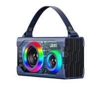 LEKATO Bluetooth Speaker, Portable Outdoor Speakers with LED Light, 20W Stereo Sound, BT 5.3, 12H+ Playtime, Rechargeable Type-C, Powerful Speaker for Party Home Outdoor Camping Beach