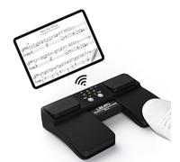 LEKATO Bluetooth Wireless Page Turner Pedal,Backing Track Control/Battery Display, Rechargeable Footswitch Page Turner for Sheet Music, Phone, Tablet, Live Performance(WT-2)