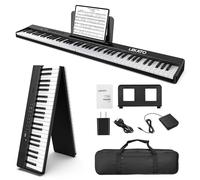 LEKATO FP-10 Portable Piano Keyboard for Beginners 88 Keys Folding Digital Piano with Sustain Pedal Foldable Electric Piano Keyboard with Semi Weighted Wood Grain Key Suitable for Midi Bluetooth