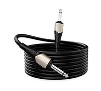 LEKATO Guitar Cable, 6.35mm 1/4" Jack to Jack Professional Instrument Cable, 3M /10Ft Noiseless Audio Guitar Lead, for Guitars, Bass, Keyboard, Amp (Black, Straight Plug, Clean Signal)