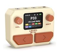 LEKATO Guitar Effect Pedals, Portable Guitar Bass Amp Modeling IR Cabinets Simulation, 40S Loop USB Audio Interface OTG Function, BT Audio 2" LCD, White