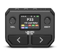 LEKATO Guitar Effect Pedals, Portable Guitar Bass Amp Modeling IR Cabinets Simulation, 40S Loop USB Audio Interface OTG Function, BT Audio 2" LCD, Black