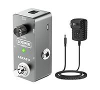 LEKATO Guitar Looper Effect Pedal Loop Pedal Unlimited Overdubs 5 Minutes Looping Time Loop Station with USB Cable and 9V 0.6A Pedal Power Supply Adapte