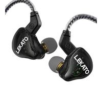 LEKATO H5 Headphones In Ear Monitors Hybrid Hifi IEM Earphones for Musicians Singers Detachable 2Pin Cable 1BA+1DD Wired Gaming Earbuds Professional Deep Bass Sound Isolating (Without Mic)