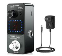 LEKATO Looper Pedal, Guitar Looper Pedal Set with 9V 0.6A Pedal Power Supply Adapter and USB Cable, Guitar Effect Looper Pedal with SYNC & Tuner Function Loop Pedal 3 Loops 18 Minutes Record Time