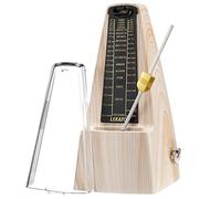 LEKATO Mechanical Metronome for Piano Guitar Bass Drum Ukulele Violin Cello Saxophone Trumpet and All Instruments- Visualized Tempo & Beat- Accent Bell(Closable), Classic Shape, High Precision, Beige
