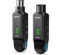 LEKATO MW-20 Wireless XLR Microphone Transmitter Receiver 2.4GHz, XLR Wireless System 4 Channels High-Resolution for Dynamic Microphone, PA System, Audio Mixer, 48V Phantom Power for Condenser Mic