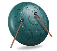 LEKATO Steel Tongue Drum 12 Inch 13 Notes, Steel Alloy Drum C Key Beginner Zen Percussion for Meditation Yoga Musical Education, Best Gift for Adult Beginner, Malachite