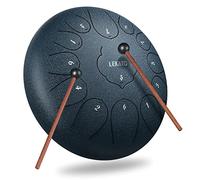 LEKATO Steel Tongue Drum 12 Inch 13 Notes, Steel Alloy Drum C Key Beginner Zen Percussion for Meditation Yoga Musical Education, Best Gift for Adult Beginner, Navy Blue