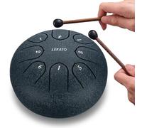 LEKATO Steel Tongue Drum 6 Inch 8 Tones, Steel Alloy Drum C Key Beginner ZenDrum Percussion for Meditation Yoga Musical Education, Best Gift for Adult Beginner, Navy Blue