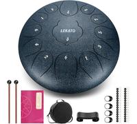 LEKATO Steel Tongue Drum, C, 13 Notes, Beginner, Meditation, Yoga, Musical Awakening for Adults and Adults, 12 Inch