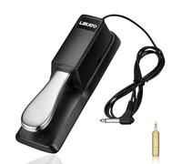 LEKATO Universal Sustain Pedal for Keyboard with Polarity Switch, 1/4'' 6.35mm TS Plug with 1/8" 3.5mm TRS Adapter, Fit for Digital Piano Electric Keyboards Midi Synthesizer