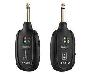LEKATO Wireless Guitar System, Rechargeable Cordless Guitar Transmitter Receiver for Bass, Violin