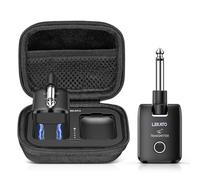 LEKATO Wireless Guitar System with Charging Case, Guitar Transmitter Receiver with 18H Playtime, Rechargeable Cordless Guitar Jack with Portable Storage Bag for Electric Instruments (WS 300)