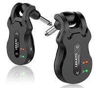 LEKATO Wireless Guitar Transmitter Receiver 4 Channels 24-bit 48KHz Audio Wireless Guitar System Black 5.8G
