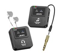LEKATO Wireless In-Ear Monitor System,2.4G Stereo Wireless IEM System with Transmitter Beltpack Receiver for Studio, Band Rehearsal,Small Gig (1TX+1RX)