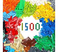 Lekebaby 1500 Pieces Classic Building Bricks Sets, Building Blocks Refill Packs Compatible with All Major Brands, Educational Toys Gifts for Boys Girls 6 Years Old and Up