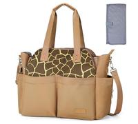 Lekebaby Baby Changing Bag Messenger Large with Changing Mat for Travel, 19 Pockets, Nappy Bag, Travel Nappy Bag for Mum and Dad, Multifunctional Baby Bag