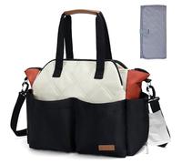Lekebaby Baby Changing Bag Messenger Large with Changing Mat for Travel, 19 Pockets, Nappy Bag, Travel Nappy Bag for Mum and Dad, Multifunctional Baby Bag