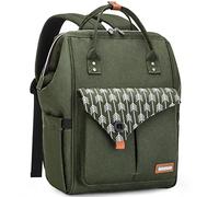 Lekebaby Nappy Changing Bag Backpack - Baby Changing Bag with Portable Changing Mat and Stroller Straps for Mom & Dad, Arrow Print, Green