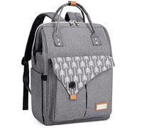 Lekebaby Nappy Changing Bag Backpack with Changing Mat, Arrow Print, Grey