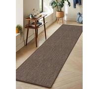 LEKEEPGO Hallway Runner 65x240cm, Absorbent Kitchen Carpet Runner, Kitchen Mats Non Slip Washable, Rubber Backed Kitchen Floor Mats, Extra Long Runner Rugs for Hallway, Laundry Room, Brown