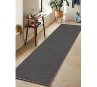 LEKEEPGO Hallway Runner 65x240cm, Absorbent Kitchen Carpet Runner, Kitchen Mats Non Slip Washable, Rubber Backed Kitchen Floor Mats, Extra Long Runner Rugs for Hallway, Laundry Room, Grey