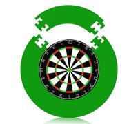 LEKEFETO 5-Piece Dartboard Protective Ring: Dartboard Surround, Dartboard Surround, Dartboard Border for Garage, Wall Protection, Backboard Protection, 44 x 13 x 2 cm, Green