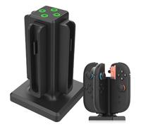 LEKEFETO Controller Ladestation für Nintendo Switch 2 - Magnetischer Ladehalter mit LED-Anzeige & USB-Kabel, Ladestation für bis zu 4 Controller, Zubehör für Nintendo Switch 2