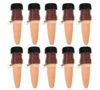 LEKEFETO Pack of 10 Water Dispenser for Indoor Plants, Clay Cone Watering, Plant Watering with Hose, Plants Water Dispenser, Irrigation System for Indoor and Outdoor Plants