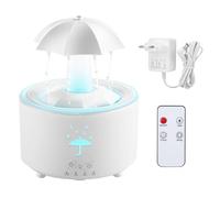 LEKEFETO Rotating Rain Cloud Humidifier with 7 Colors LED - 300ml Umbrella Humidifier Aromatherapy Diffuser with Remote Control for Bedroom Living Room