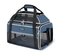 Lekereise Top Expandable Pet Carrier Carrier 17" x 11" x 9.5" Alaska Hawaiian Airline Approved Soft Sides Underseat Up to 12 lbs, Travel Bags for Small Dogs and