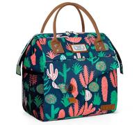 Lekesky 10L Insulated Lunch Bag for Women for Work Lunch Tote, Tropical Cactus