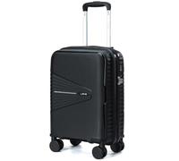 Lekesky 16inch Cabin Suitcase 45x36x20cm Cabin Bag, PP Hard Shell, Black | Underseat Travel Lightweight, TSA Lock Carry-Ons Luggage with Detachable Wheels, Small Carry on Suitcase