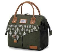 Lekesky Women's Cool Bag, Insulated Lunch Bag, Leak-Proof, Wide Open Lunch Box, 11 L, Green