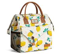 Lekesky Women's Cooler Bag, Insulated Lunch Bag, Leak-Proof Wide Open Lunch Box, 11 L, Lemon