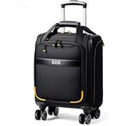 Lekespring Cabin Suitcase 30L, Underseat Luggage for EasyJet Cabin Bag 45x36x20cm with Detachable Wheels, Lightweight Softside Travel Suitcase for Carry-on, Black