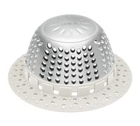 LEKEYE Shower Drain Hair Catcher/Shower Drain Cover/Drain Protector for Pop-Up & Regular Drains(Light Gray)