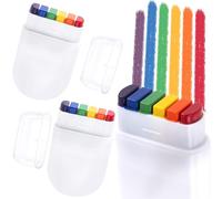 Lekgavd 2PCS Rainbow Face Body Paint, Pride Makeup Supplies, Face Painting Crayons for Pride Day, Celebrations Party, Festivals for Men, Women