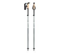 LEKI Makalu Cork FX TA Trekking Poles - Foldable Collapsible Aluminum Lightweight Walking Poles for Mountain Hiking - Dark Sea Green-Stone Blue Dark - 100-120 cm