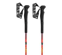 LEKI Neotrail FX.One Superlite Trail Running Poles, Bright Red Neon Yellow-Natural, 120 cm