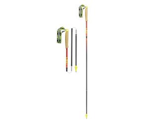 LEKI Neotrail Pro FX.One Superlite Carbon Collapsible Lightweight Trekking Poles for Hiking & Trail Running - Naturalcarbon-Brightred-Rubyred