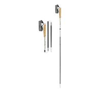 LEKI Neotrail Pro FX.One Superlite Trekking Poles - Carbon Foldable Lightweight Poles for Hiking & Trail Running - Warm Grey Light-Warm Grey Dark-Black - 110 cm